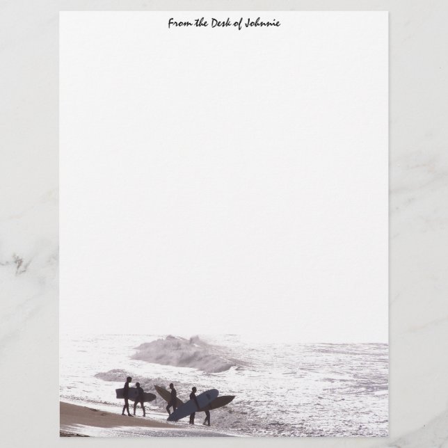 Surfers Beach Personalised Letterhead (Front)