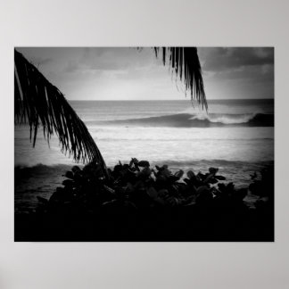 Surfers Conducting Business B&W Poster