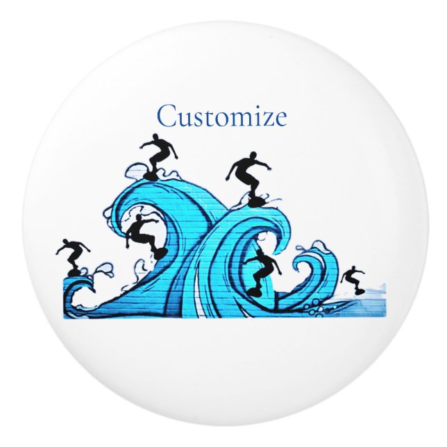 Surfers Everywhere Thunder_Cove  Ceramic Knob (Front)