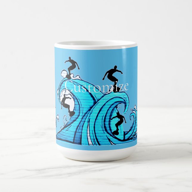 Surfers Everywhere Thunder_Cove  Coffee Mug (Center)
