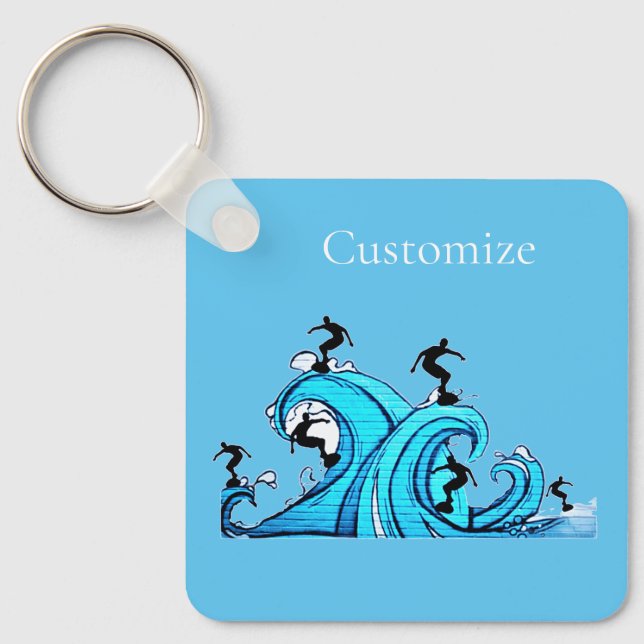 Surfers Everywhere Thunder_Cove  Key Ring (Front)