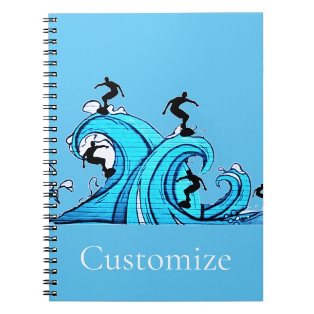 Surfers Everywhere Thunder_Cove  Notebook (Front)