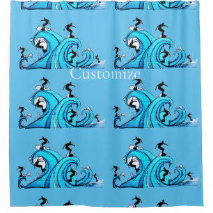 Surfers Everywhere Thunder_Cove  Shower Curtain