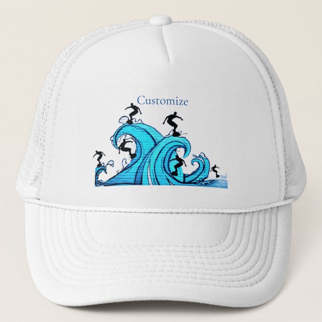 Surfers Everywhere Thunder_Cove  Trucker Hat (Front)