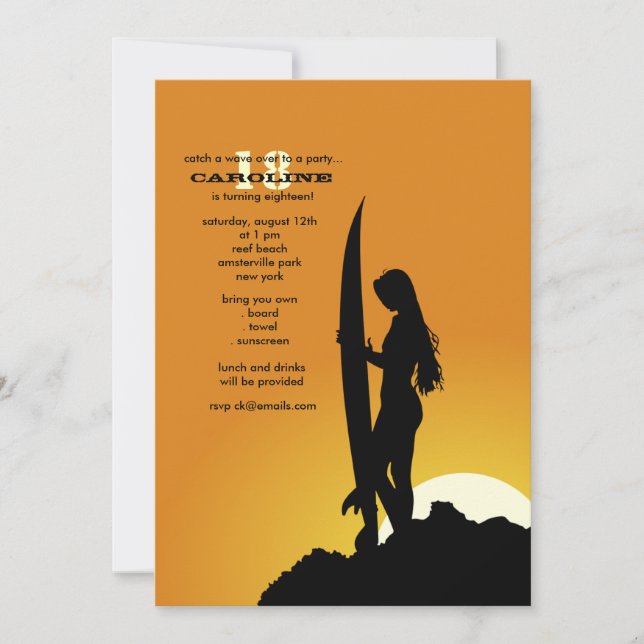 Surfer's Morning Invitation (Front)