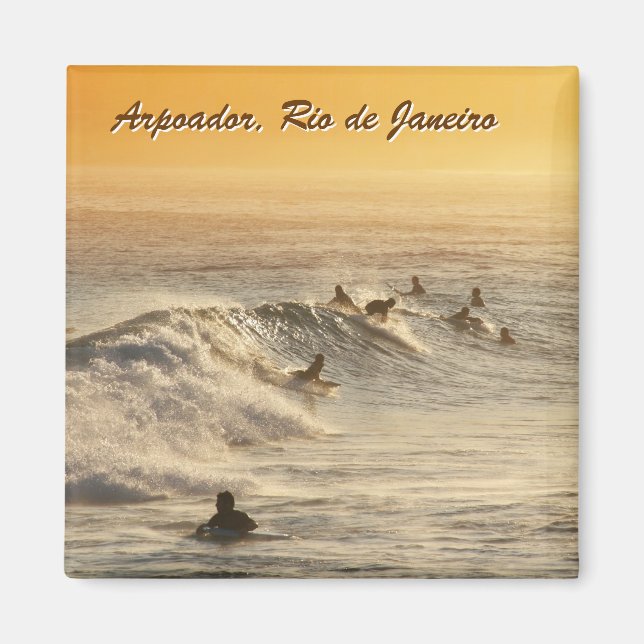 "Surfers, Rio de Janeiro" fridge magnet (Front)