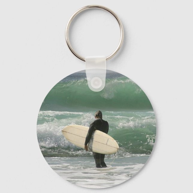 Surfers Surfing Sport Key Ring (Front)