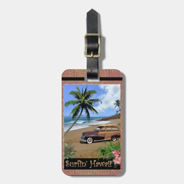 Surfin' Hawaii Luggage Tag (Front Vertical)