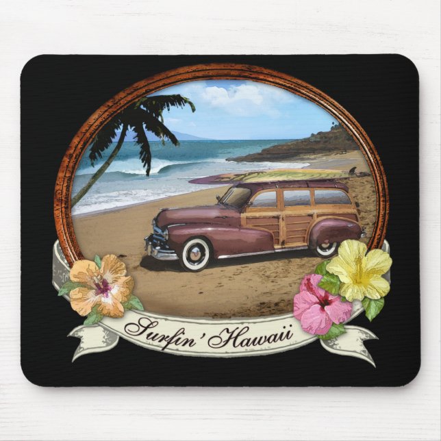 Surfin' Hawaii Mouse Pad (Front)