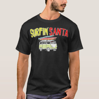 Surfin Santa Surf Rock Christmas Hand T-Shirt