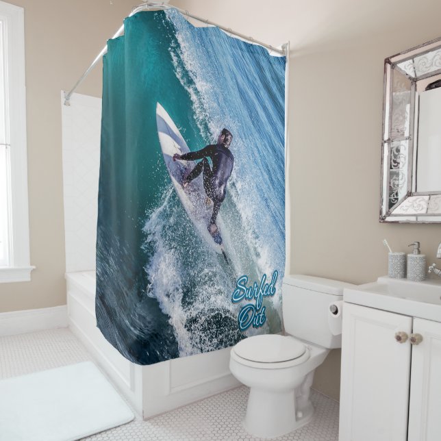 Surfing 12 shower curtain (In Situ)