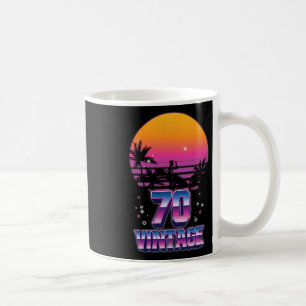 Surfing 1970 Pacific Ocean Sunset 70th Birthday 70 Coffee Mug