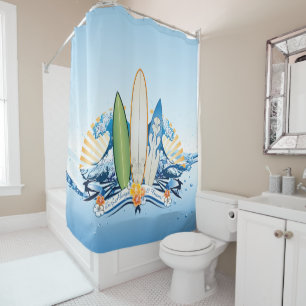 Surfing 2 Shower Curtain