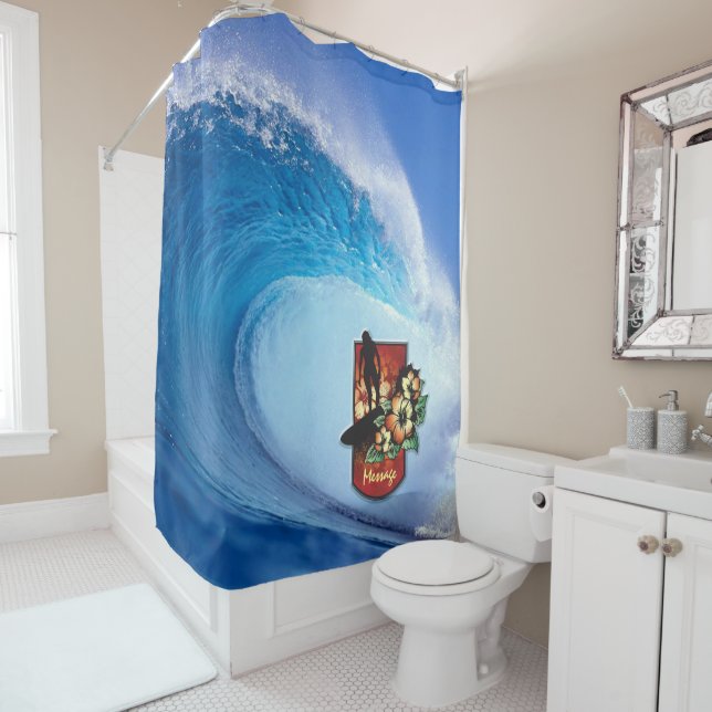 Surfing 3 shower curtain (In Situ)