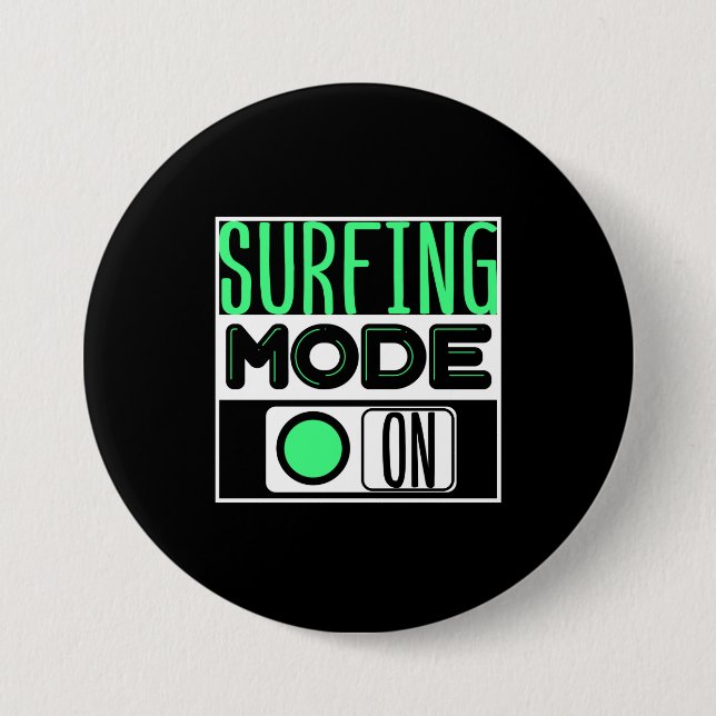 Surfing  7.5 cm round badge (Front)