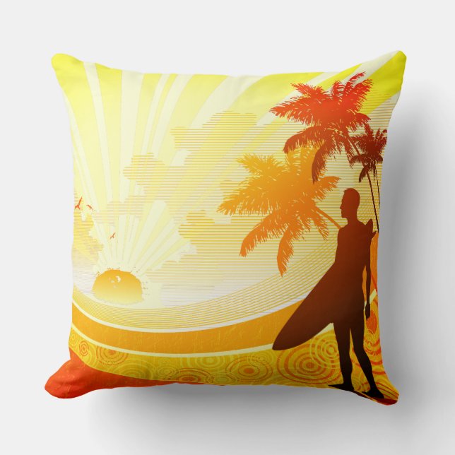 Surfing 7 Colour Options Pillows (Front)