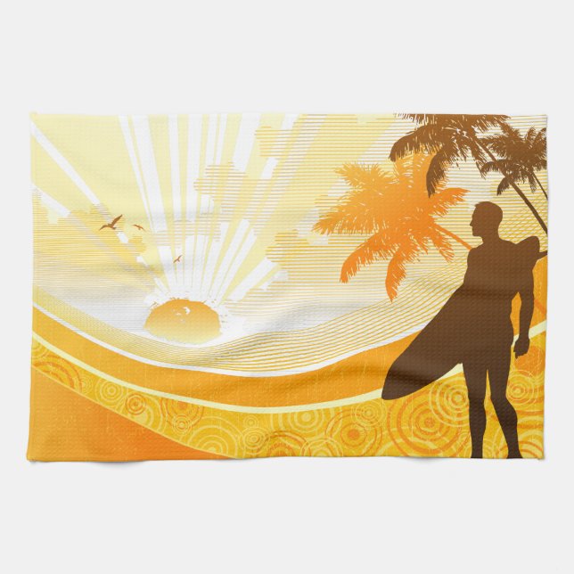 Surfing 7 Kitchen Towels (Horizontal)