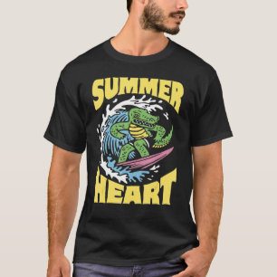 Surfing Alligator Summer Crocodile T-Shirt