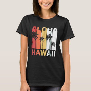 Surfing Aloha Hawaii T Shirt Retro Surfer Tee Big