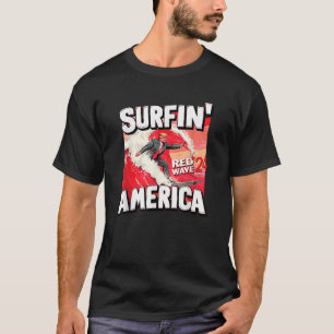 SURFING AMERICA Red Wave 24 Trump 2024 election vo T-Shirt