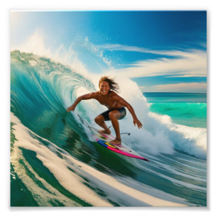 Surfing an American sea Photo Print