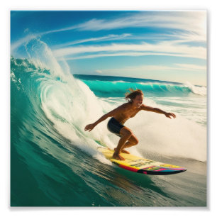Surfing an American sea Photo Print