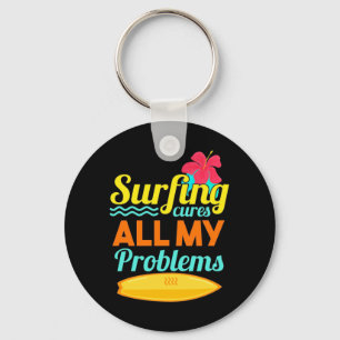 Surfing Are All My Problems Key Ring