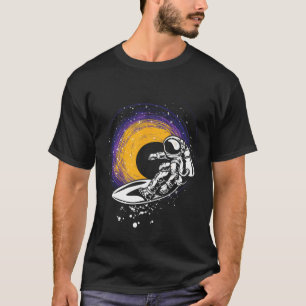 Surfing Astronaut - Galaxy Planets Space Spaceship T-Shirt