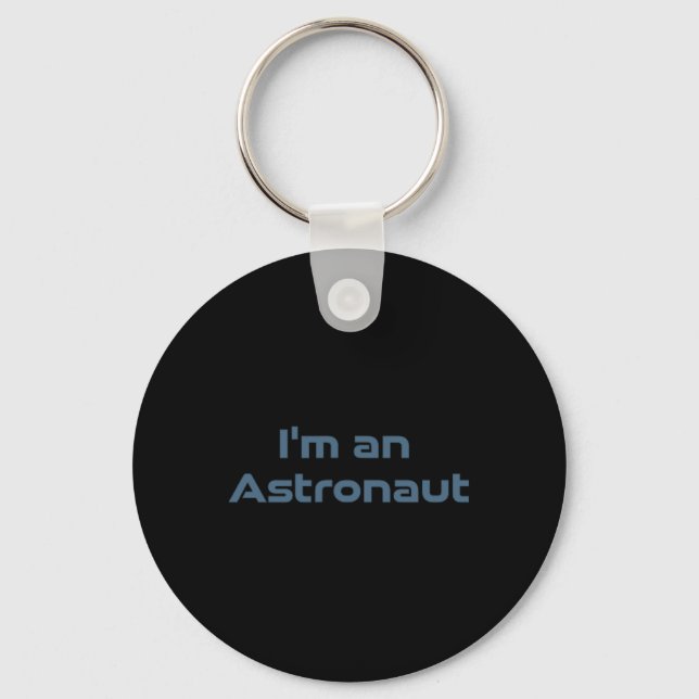 Surfing Astronaut Retro Space Wave Funny Cosmic  Key Ring (Front)
