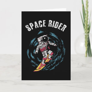 Surfing Astronaut Space Rider Surfer Card