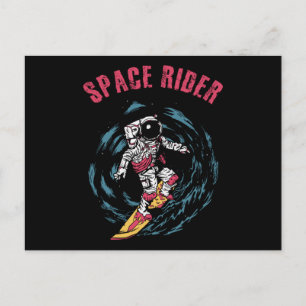 Surfing Astronaut Space Rider Surfer Postcard