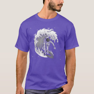 Surfing Astronaut Surfboard Space Astronomy T-Shirt