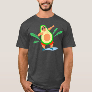 Surfing Avocado Funny Avocado Vegan T-Shirt