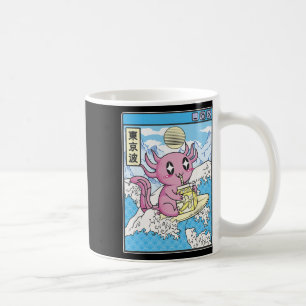 Surfing Axolotl Drinking Nana Milk Kawaii Anime Va Coffee Mug