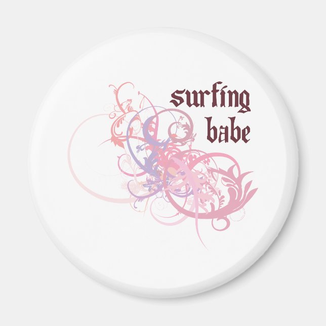 Surfing Babe Magnet (Front)