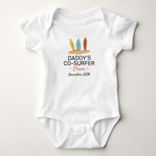 Surfing Baby Shower Daddy’s Co-Surfer - Surf Bodysuit