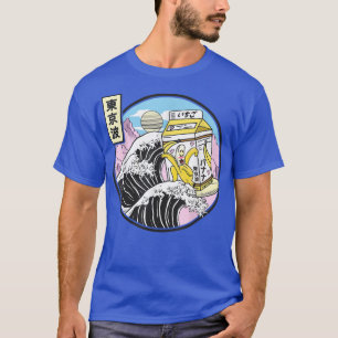 Surfing Banana Milk Carton Kanagawa Wave Japan Kaw T-Shirt