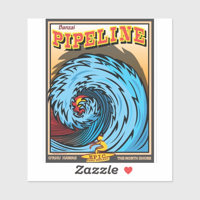 SURFING BANZAI PIPELINE HAWAII (Sheet)