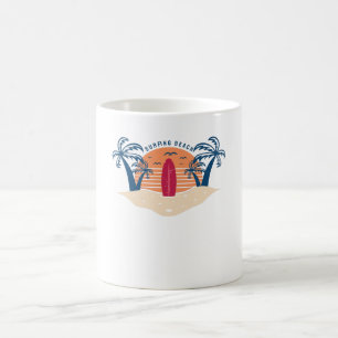 Surfing Beach Coffee Mug