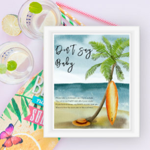 Surfing beach - Don't say baby Poster