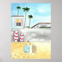 Surfing Beach in San Diego