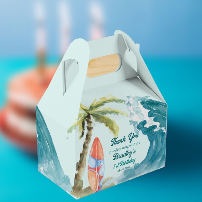 Surfing beach nautical beach tropical party  favour box (Creator Uploaded)