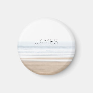 Surfing beach personalised magnet