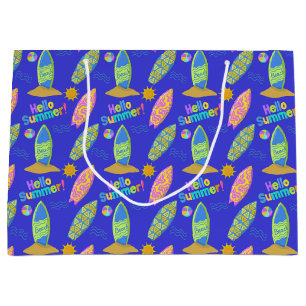 Surfing Beach Summer Large Gift Bag