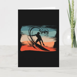 Surfing Beach Surfer Board Surf Card