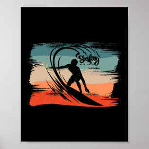 Surfing Beach Surfer Board Surf Poster