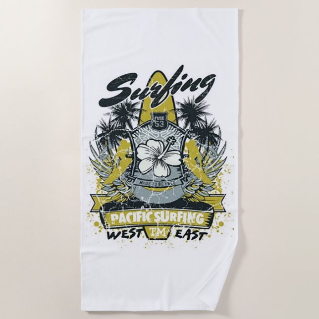 Surfing Beach Towel (Front)