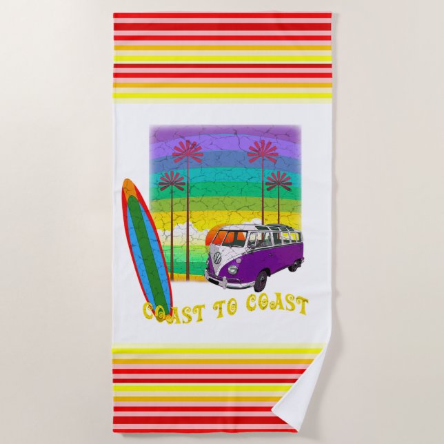 Surfing Beach Towel (Front)
