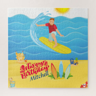 Surfing Birthday Jigsaw Puzzle