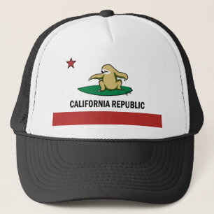 Surfing Cali Sloth Trucker Hat